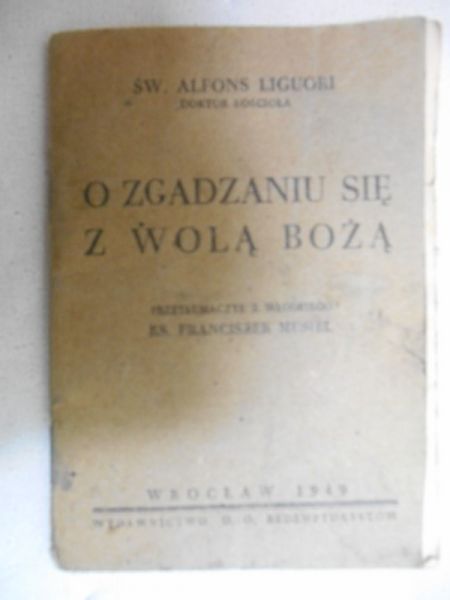 O zgadzaniu się z wolą Bożą, 1949 r., miniatura