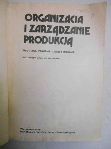 Libal Vladimir - Organizacja i zarządzanie produkcją