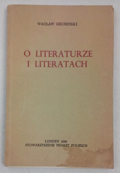 O literaturze i literatach, 1948 r.