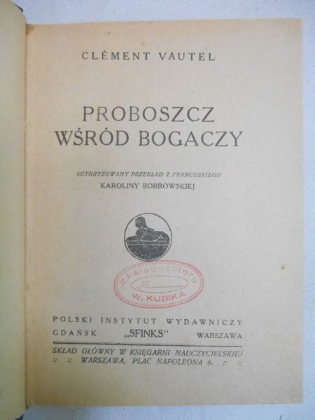 Proboszcz wśród bogaczy 1926 r.