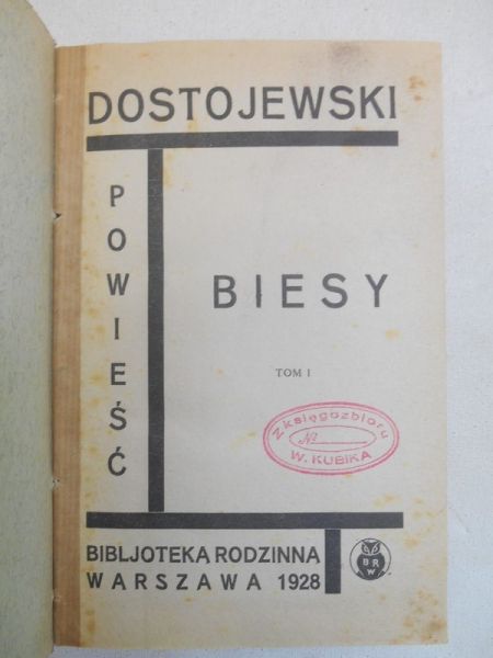 Biesy tom I 1928 r.