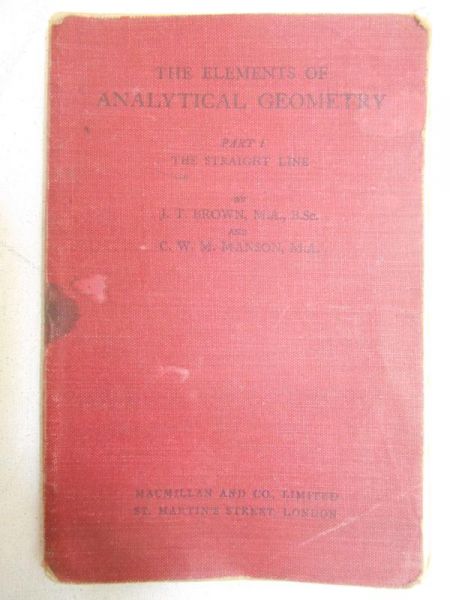 The Elements of Analytical Geometry, 1946 r.