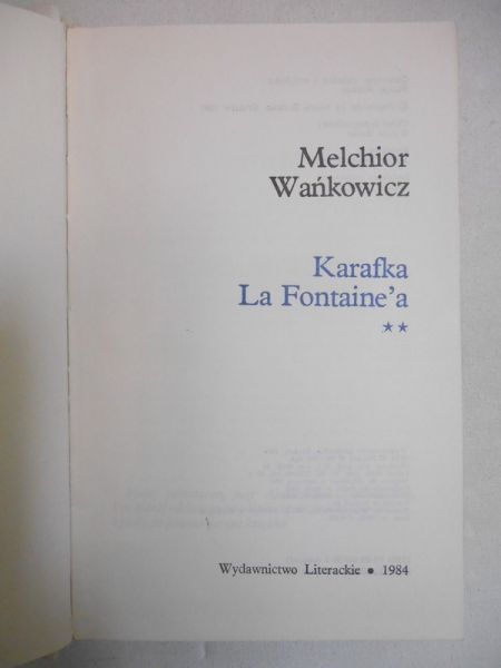 Karafka La Fontaine'a, Tom II