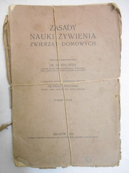 Zasady nauki żywienia zwierząt domowych 1914 r.