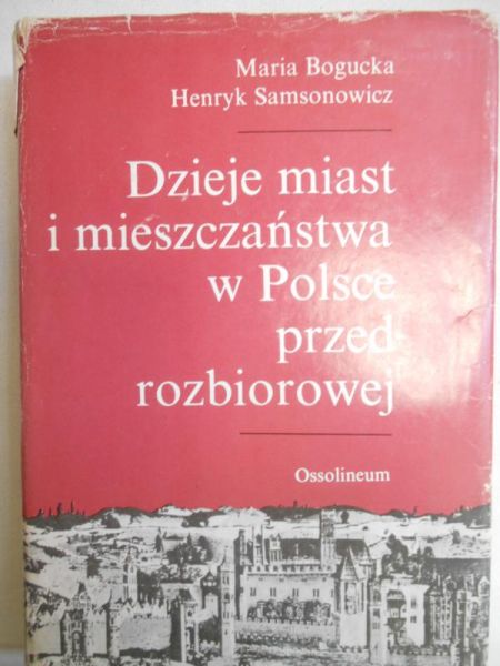 Dzieje miast i mieszczaństwa w Polsce przedrozbiorowej