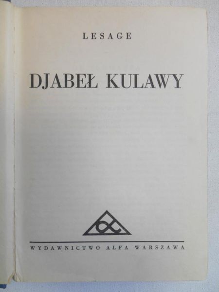 Diabeł kulawy - 1930 rok