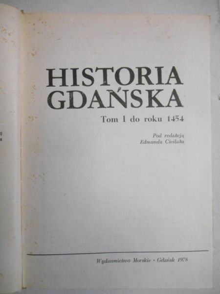Historia Gdańska, T.I