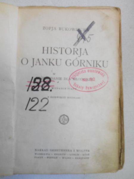 Historja o Janku Górniku, 1928 r.