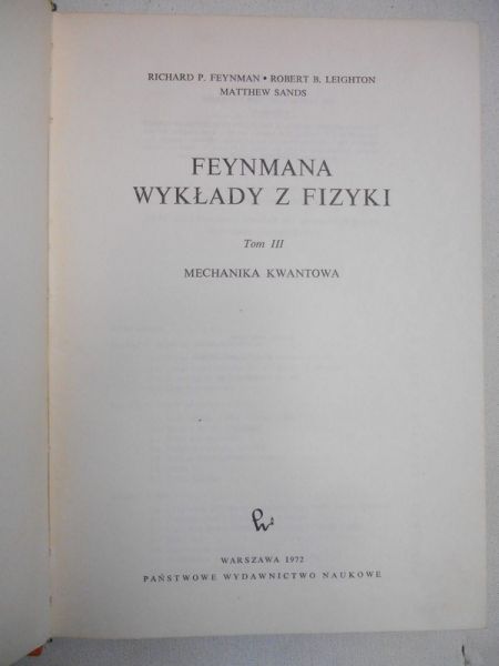 a wykłady z fizyki, t. I-III