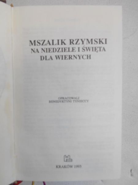 Mszalik Rzymski na niedziele i święta dla wiernych