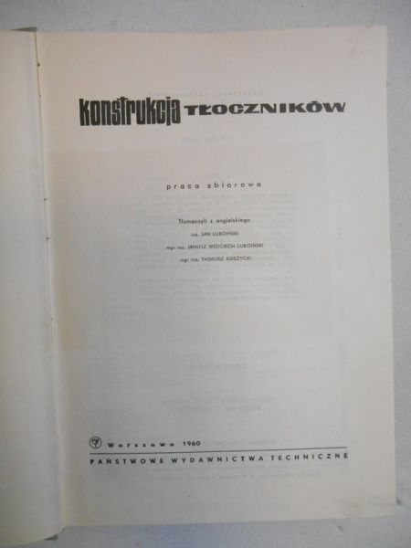 Luboiński Jan (tł.)  - Konstrukcja tłoczników