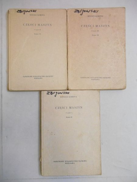 Części maszyn Część I - III
