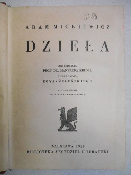 Mickiewicz Adam - Działa, tom VII, 1929 r.