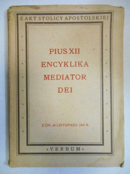 Encyklika Mediator Dei, 1948 r.