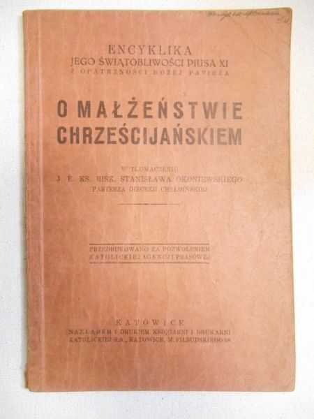 Encyklika o małżeństwie chrześcijańskiem, 1931 r.