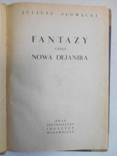 Fantazy czyli nowa Dejanira, 1950 r