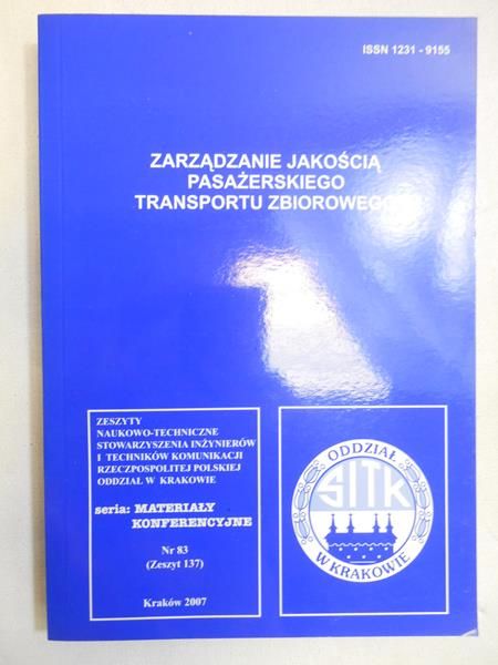 Zarządzanie jakością pasażerskiego transportu zbiorowego