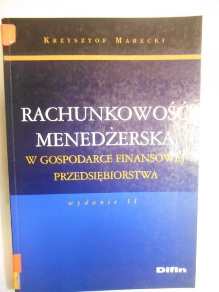 Marecki Krzysztof - Rachunkowość menedżerska