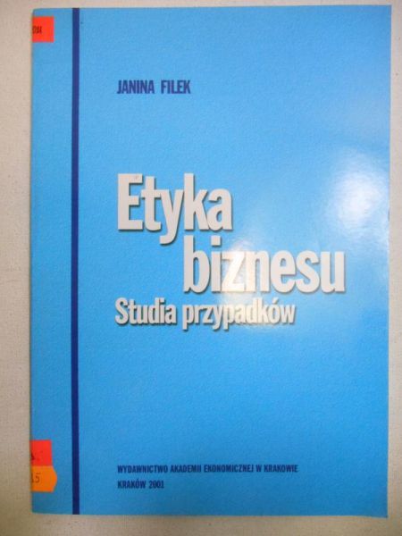 Filek Janina - Etyka biznesu