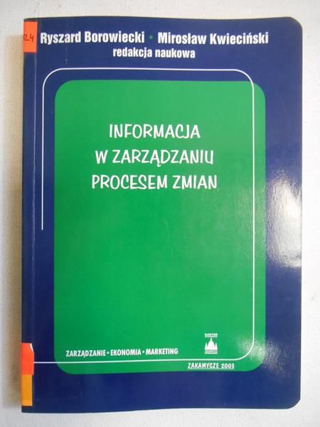 Informacja w zarządzaniu procesem zmian