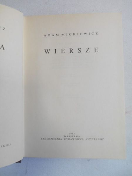 Mickiewicz Adam - Dzieła, tom I: Wiersze