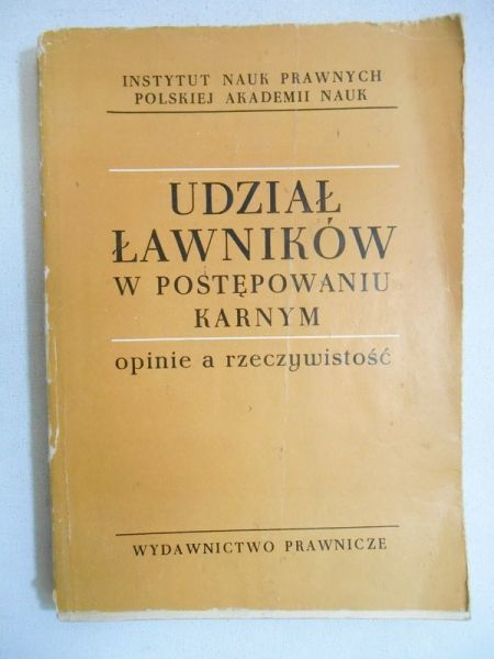 Udział ławników w postępowaniu karnym