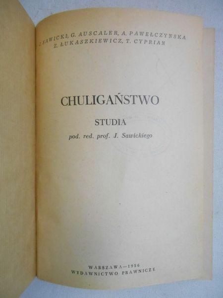 Chuligaństwo. Studia