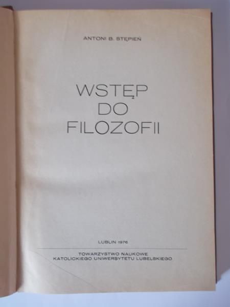 Wstęp do filozofii
