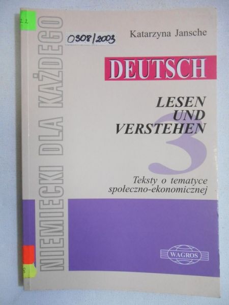 Jansche Katarzyna - Deutsch. Lesen und Verstehen 3