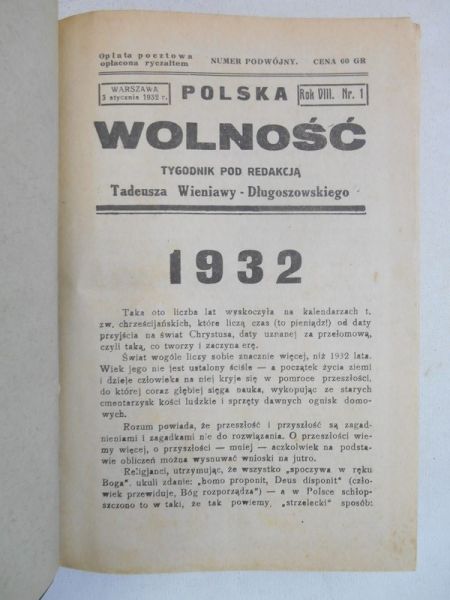 Wieniawa-Długoszowski   - Polska wolność 1930 r.