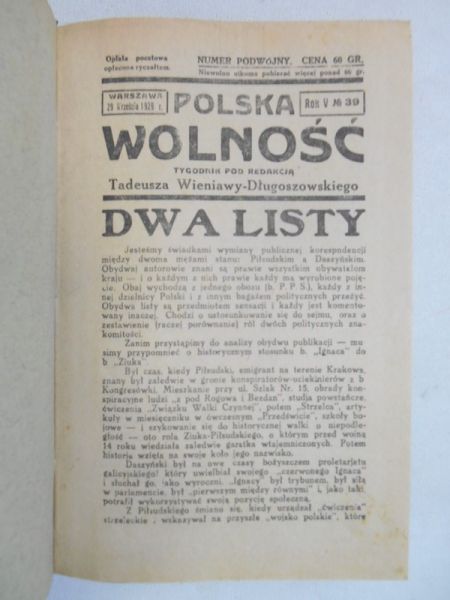 Wieniawa-Długoszowski    - Polska wolność 1929/1933 r.