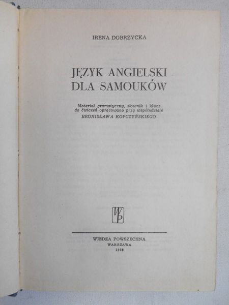 Dobrzycka Irena - Język angielski dla samouków