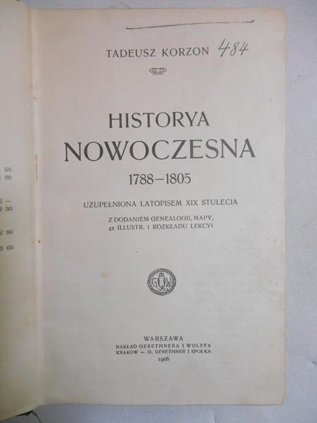 Korzon Tadeusz - Historya Nowoczesna 1788-1805 (1906 r.)