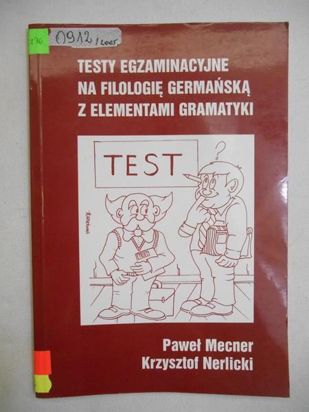Testy egzaminacyjne na filologię geramańską z elementami gramtyki