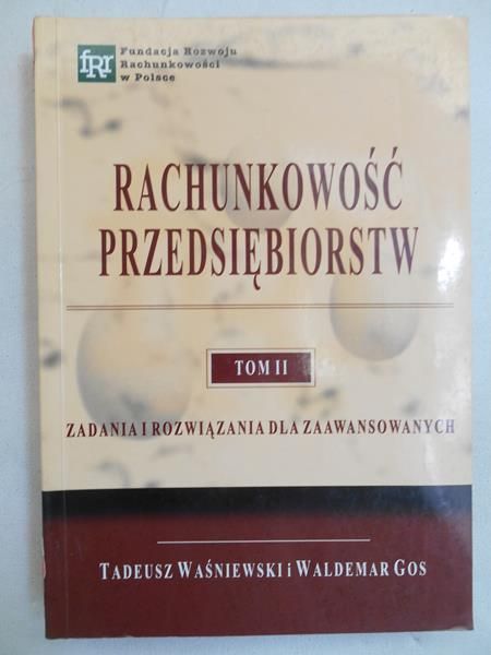 Rachunkowość przedsiębiorstw, Tom II