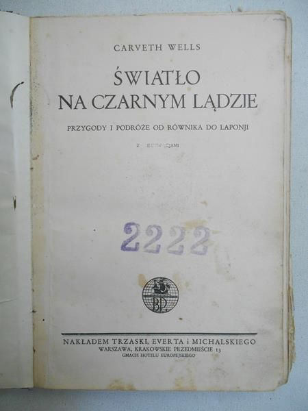 Wells Carveth - Światło na czarnym lądzie, 1935 r.