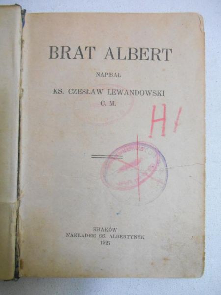 Lewandowski Czesław - Brat Albert, 1927 r.