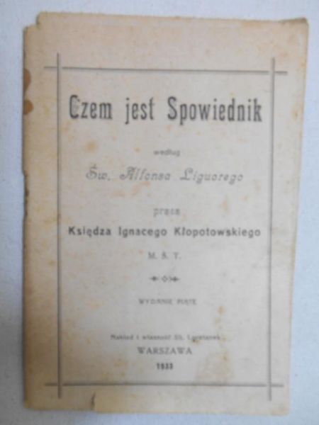 Czem jest Spowiednik, 1933 r.