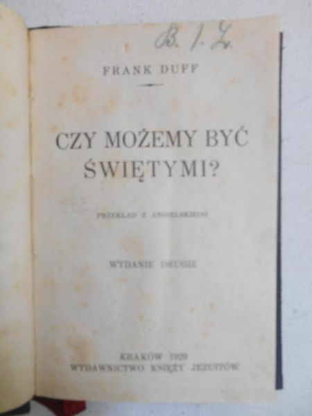 Czy możemy być świętymi?, 1929 r.