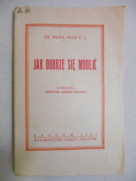 Jak dobrze się modlić, 1933 r.