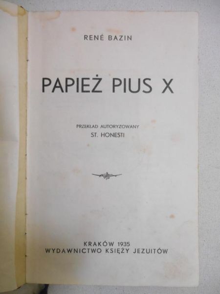 Papież Pius X, 1935 r.