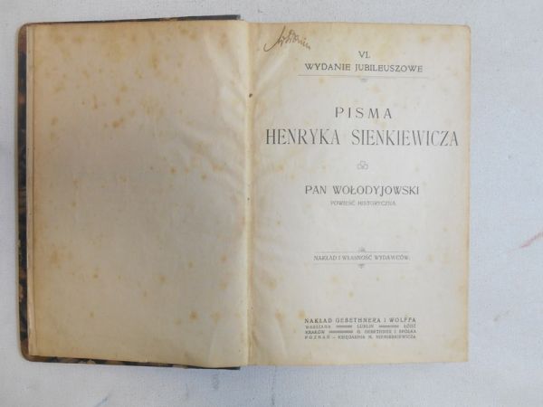 Pisma a a. Tom VI, Pan Wołodyjowski, 1916 r.