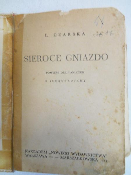 Sieroce gniazdo, 1937 r.