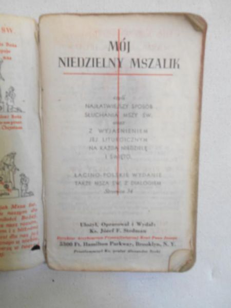 Mój niedzielny mszalik, 1938 r.