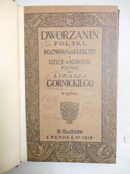 Dworzanin polski, 1919 r.