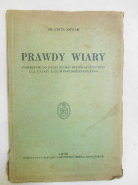 Prawdy wiary,1939 r.