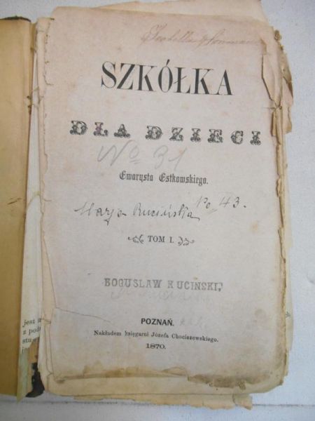 Szkółka dla dzieci, tom I, 1870 r.