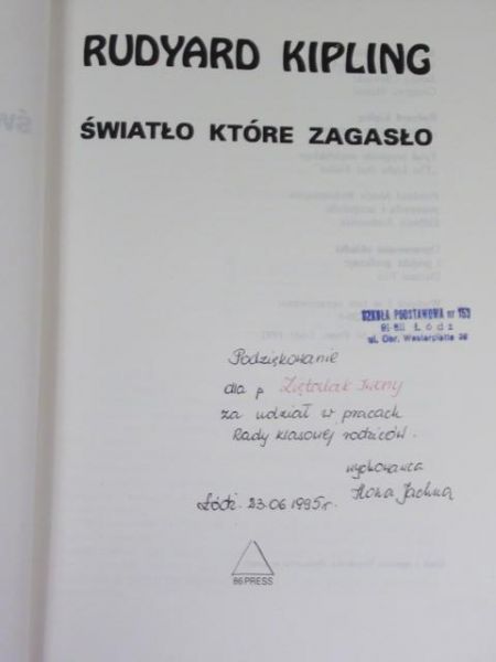 Kipling Rudyard - Światło, które zgasło