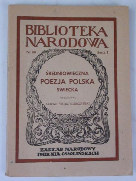 Średniowieczna poezja polska świecka, BN 1949 r.