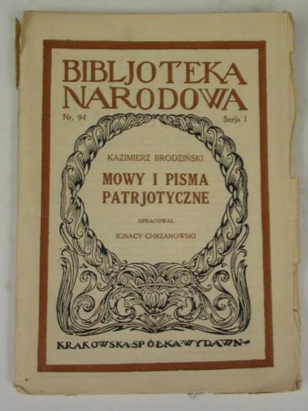 Brodzinski  - Mowy i pisma patrjotyczne, 1926 r., BN